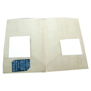 Carpeta azul vista lateral