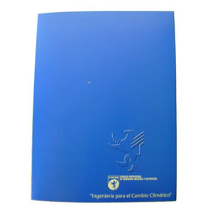 Interior de carpeta con impresión